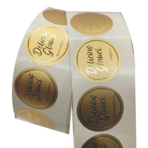 1000 Etiquetas Adesivas Lam. Ouro HOT metalizado