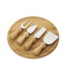 Conj. Para Queijo Em Bambu / Madeira / Inox - 5 Pçs - Imagem 3