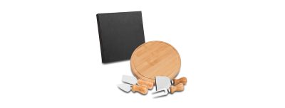 Conj. Para Queijo Em Bambu / Madeira / Inox - 5 Pçs