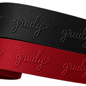 Fita de GORGURÃO Personalizada RELEVO com 2,2cm de largura 100 metros